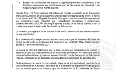 El boletín del Poder Judicial del Estado de Puebla.